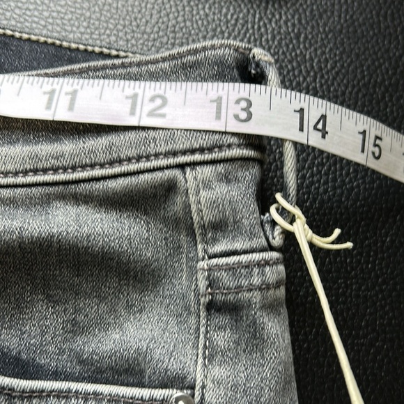 Mother Insider Crop Jean Step Fray Jean Huntress Grey Sz 28 NEW - Picture 14 of 14